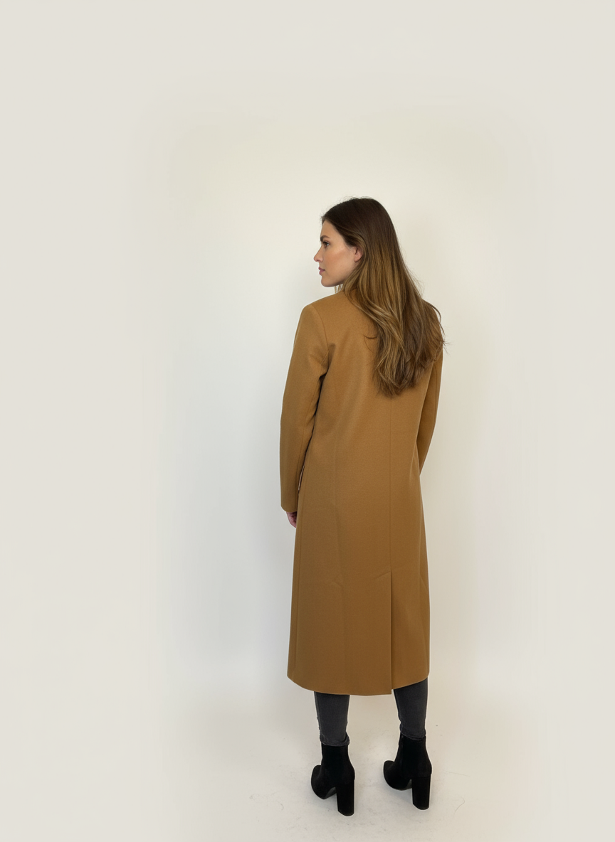 Manteau intemporel &agrave; manches longues camel &ndash; Image 2