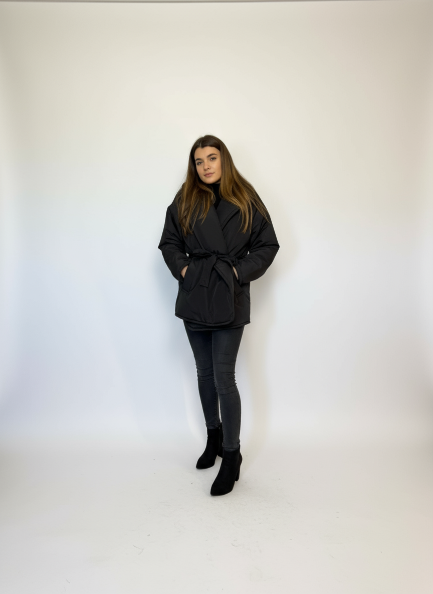 Doudoune courte chic noir