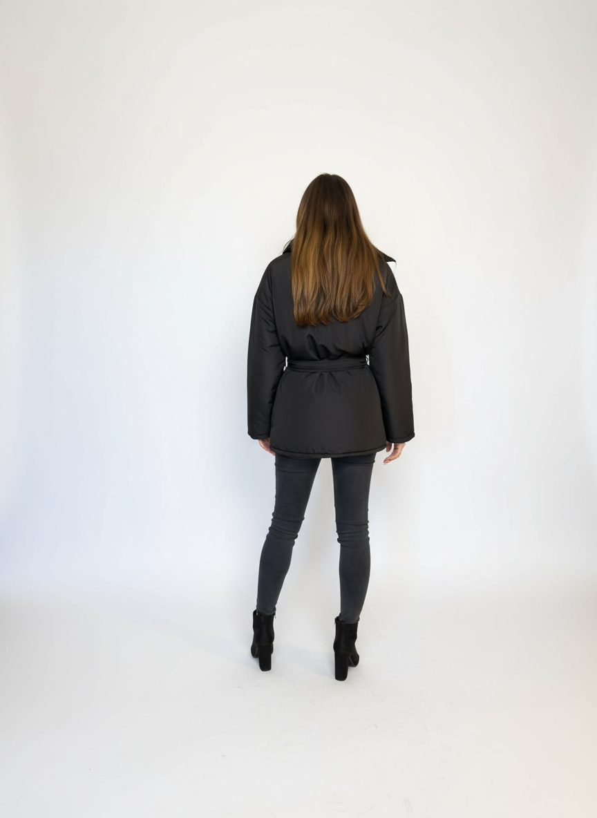 Doudoune courte chic noir &ndash; Image 3