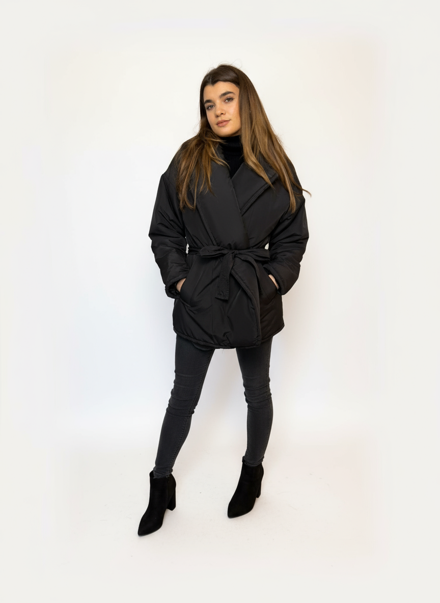 Doudoune courte chic noir &ndash; Image 4